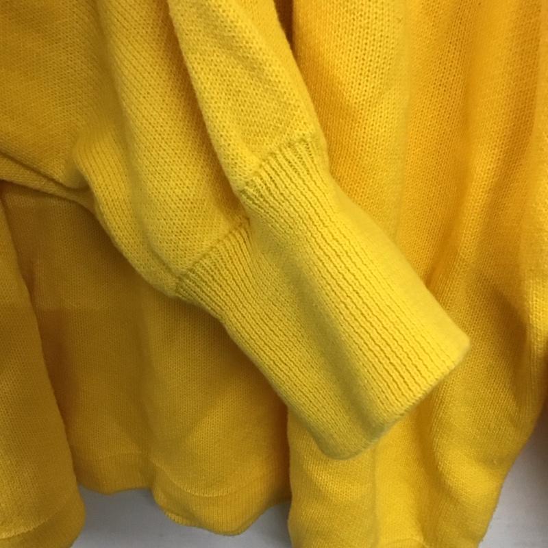 チャオパニックティピー CIAOPANIC TYPY ニット、セーター 長袖 長袖ニットカットソー クルーネック セーター L 無地 黄 / イエロー /  メンズ USED 古着 中古 10140849