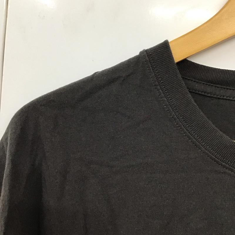 パブリュクス PUBLUX Tシャツ 半袖 半袖カットソー プリントTシャツ クルーネックカットソー L ロゴ、文字 黒 / ブラック /  メンズ USED 古着 中古 10130930