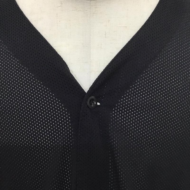 シーフロアコントロール S.F.C シャツ、ブラウス 半袖 半袖シャツ ノーカラーシャツ 前ボタン 無地 黒 / ブラック /  メンズ USED 古着 中古 10126977