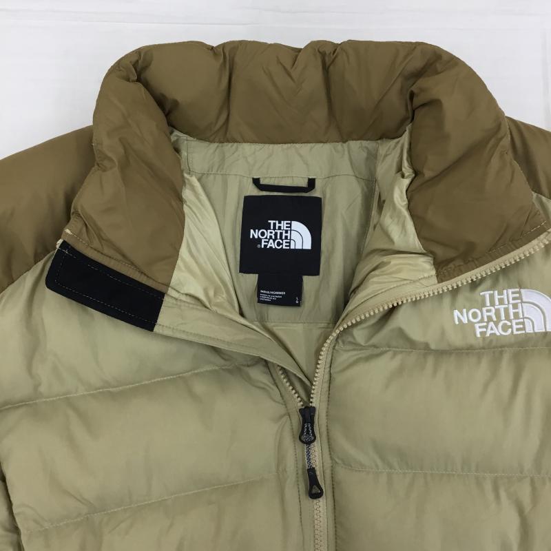 ザノースフェイス THE NORTH FACE ジャケット、上着 ダウンジャケット NF0A852FQV3-L L ロゴ、文字 茶 / ブラウン / X ベージュ / ベージュ /  メンズ USED 古着 中古 10137893