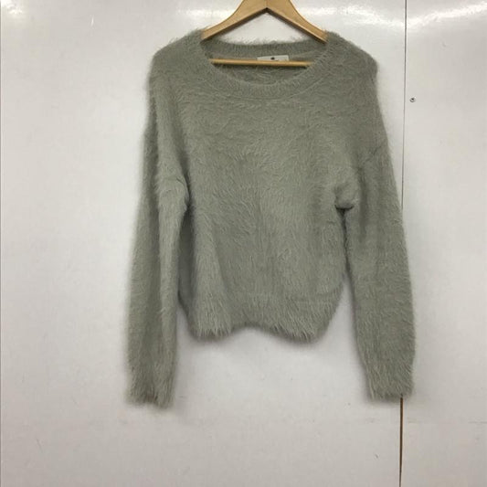 サニーレーベル Sonny Label ニット、セーター 長袖 長袖ニットカットソー クルーネック セーター FREE 無地 灰 / グレー /  レディース USED 古着 中古 10142666