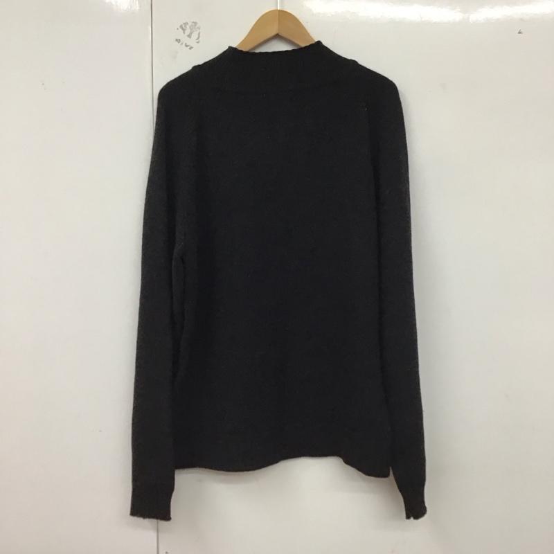 バーンズアウトフィッターズ BARNS OUTFITTERS ニット、セーター 長袖 長袖ニットカットソー クルーネック セーター 42 無地 黒 / ブラック /  メンズ USED 古着 中古 10130059