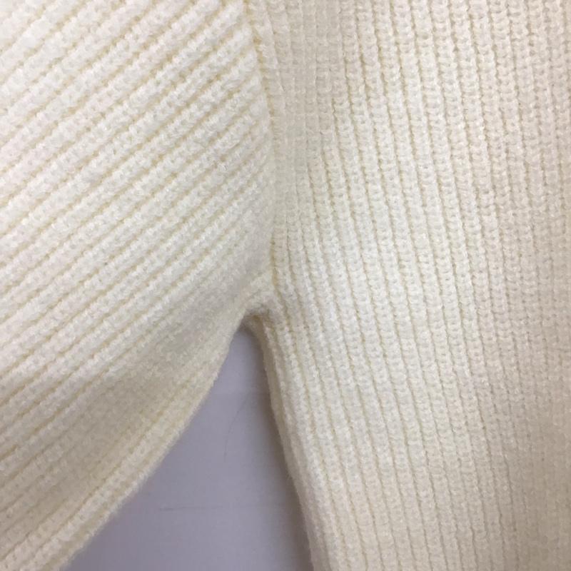 アメリカンホリック AMERICAN HOLIC ニット、セーター 長袖 長袖ニットカットソー スタンドネック セーター ジップアップ L 無地 アイボリー / アイボリー /  レディース USED 古着 中古 10147679