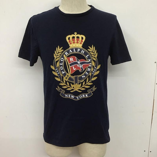 ポロラルフローレン POLO RALPH LAUREN Tシャツ 半袖 S プリント 紺 / ネイビー /  メンズ USED 古着 中古 10107314