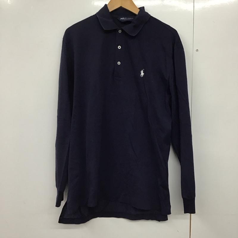 ポロゴルフラルフローレン POLOGOLF ポロシャツ 長袖 長袖ポロシャツ 長袖カットソー カラーシャツ L ロゴ、文字 紺 / ネイビー /  メンズ USED 古着 中古 10141470