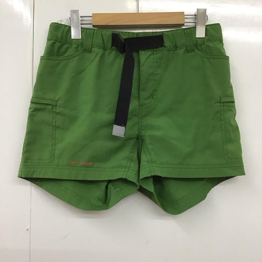 コロンビア Columbia パンツ ショートパンツ ショートパンツ ハーフパンツ カジュアルパンツ L ロゴ、文字 緑 / グリーン /  レディース USED 古着 中古 10128952