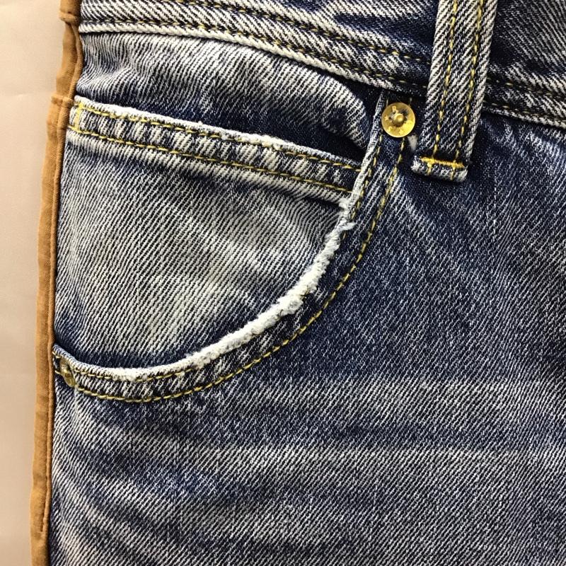 ロデオクラウンズ Rodeo Crowns パンツ デニム、ジーンズ 420ASR12-0310-15 dualパンツ S 無地 青 / ブルー / X 茶 / ブラウン /  レディース USED 古着 中古 10112470
