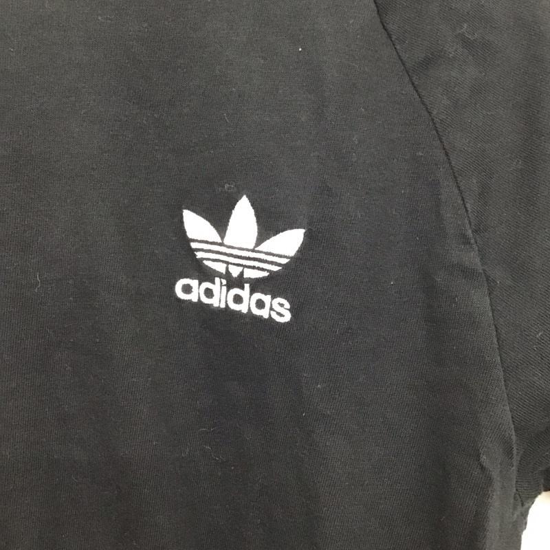 アディダス adidas Tシャツ 半袖 cw1202 スリーストライプスTシャツ 半袖カットソー クルーネックカットソー M ロゴ、文字 黒 / ブラック /  メンズ USED 古着 中古 10130316