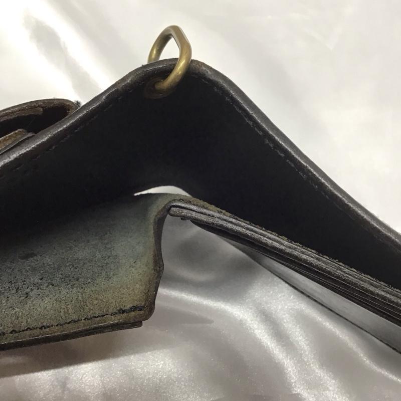 カワタコキンセイ 革蛸謹製 財布 二つ折り レザー ワンポイント 黒 / ブラック /  メンズ USED 古着 中古 10110960