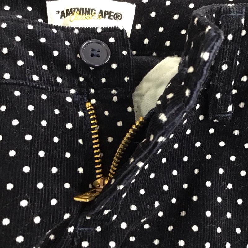 アベイシングエイプ A BATHING APE パンツ ショートパンツ コーデュロイ XS ドット 紺 / ネイビー /  レディース USED 古着 中古 10115098