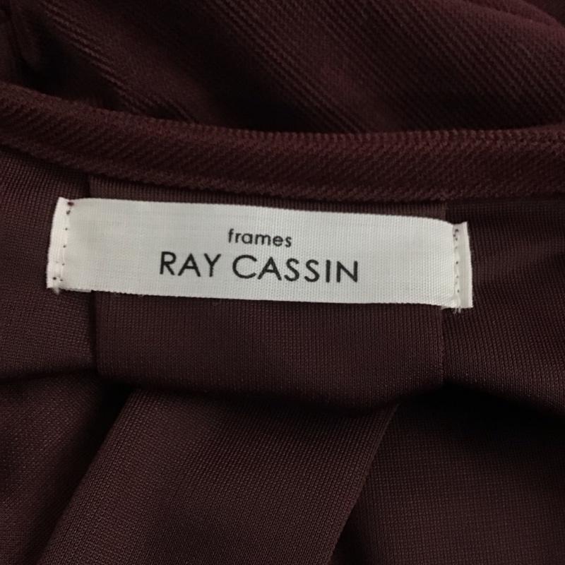 フレームス レイカズン frames RAY CASSIN ワンピース ロングスカート 143059 開襟 ノーカラー M 無地 紫 / パープル /  レディース USED 古着 中古 10122844
