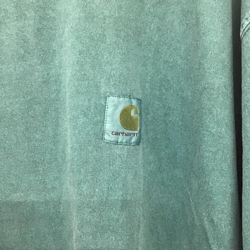 カーハート Carhartt Tシャツ 半袖 半袖カットソー プリントTシャツ クルーネックカットソー XL ロゴ、文字 緑 / グリーン /  メンズ USED 古着 中古 10143243