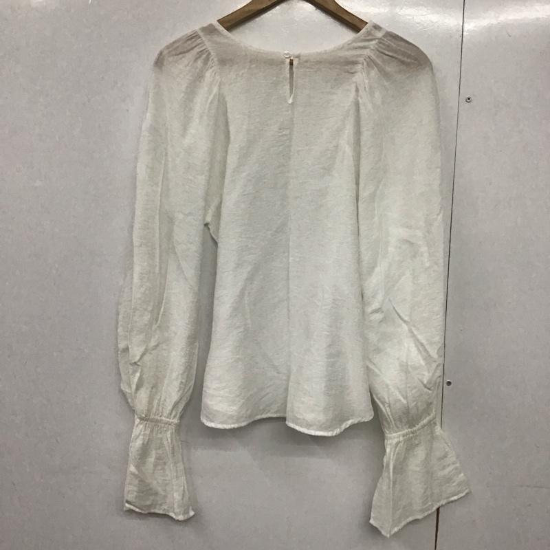 ミスティック mystic シャツ、ブラウス 長袖 長袖カットソー 無地カットソー フレアシャツ FREE 無地 白 / ホワイト /  レディース USED 古着 中古 10143776