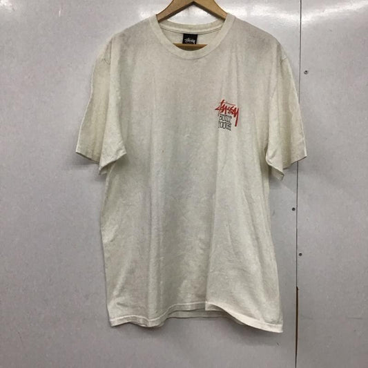 ステューシー STUSSY Tシャツ 半袖 半袖カットソー プリントTシャツ クルーネックカットソー L プリント 白 / ホワイト /  メンズ USED 古着 中古 10141218