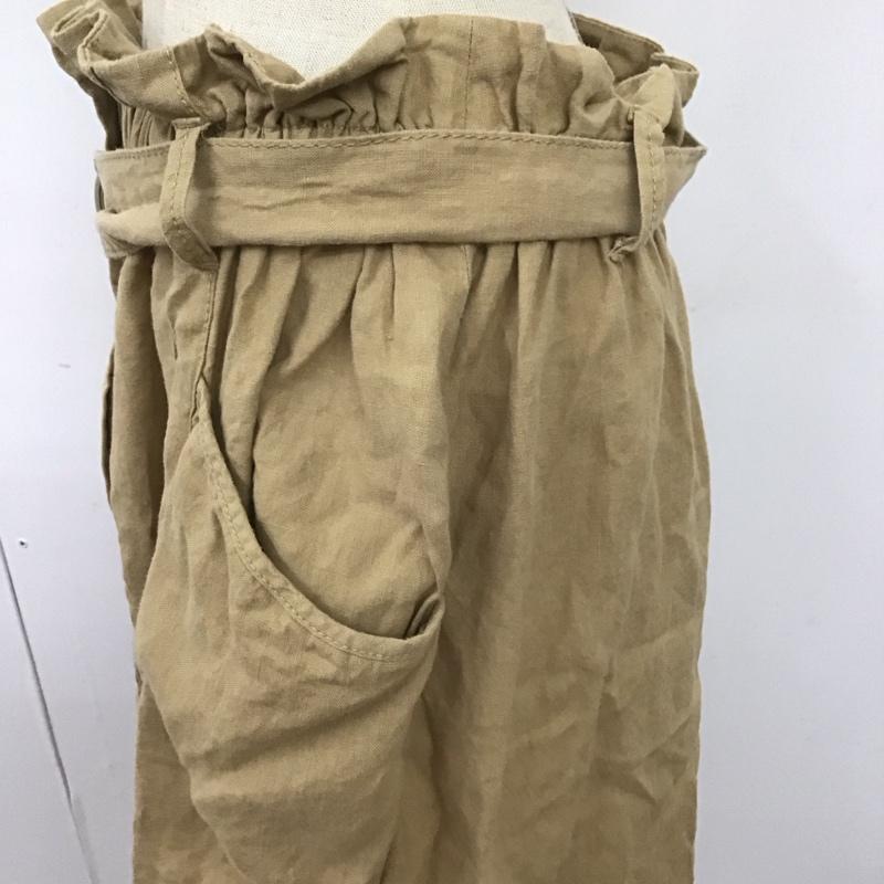 ザラ ZARA スカート ひざ丈スカート ベルト付き L 無地 ベージュ / ベージュ /  レディース USED 古着 中古 10108585