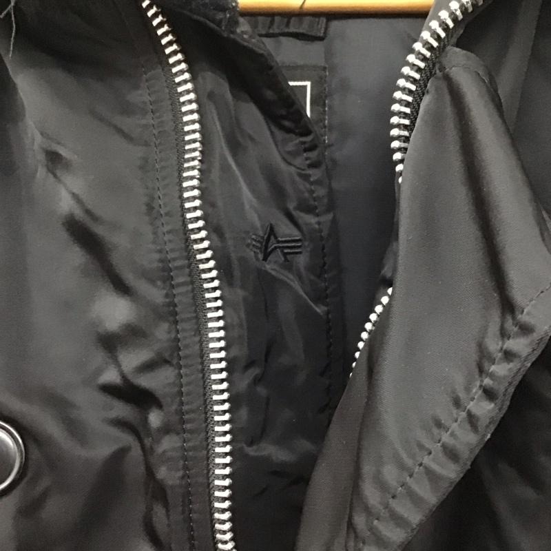 アルファインダストリー Alpha Industries ジャケット、上着 ジャンパー、ブルゾン ジップアップジャケット ナイロンジャケット アウター L 無地 黒 / ブラック /  メンズ USED 古着 中古 10141528