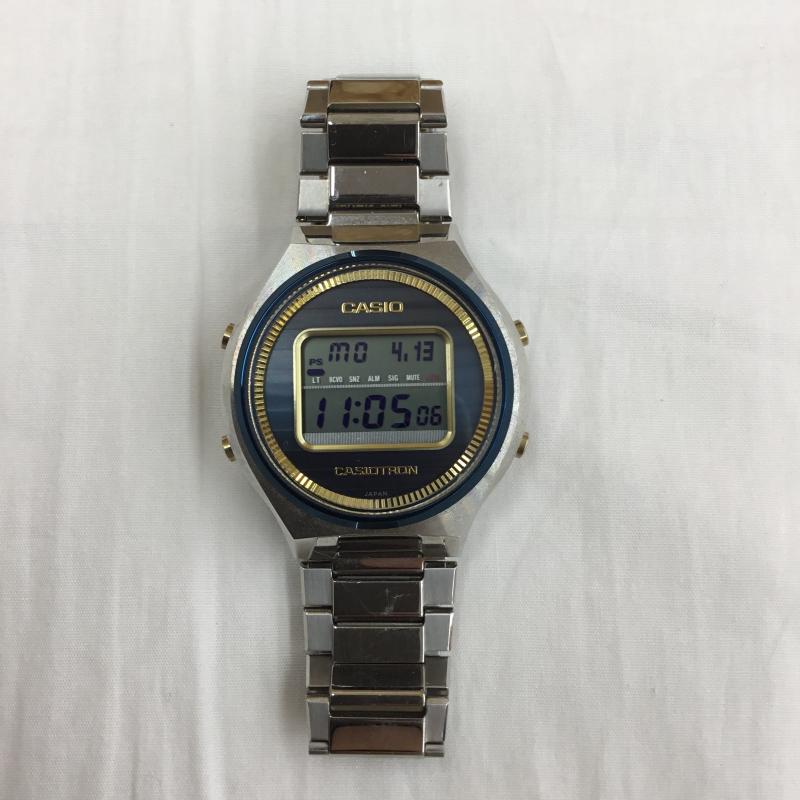 カシオ CASIO 腕時計 デジタル カシオ50周年記念CASIOTRON TRN-50 ロゴ、文字 銀 / シルバー /  メンズ USED 古着 中古 10150357