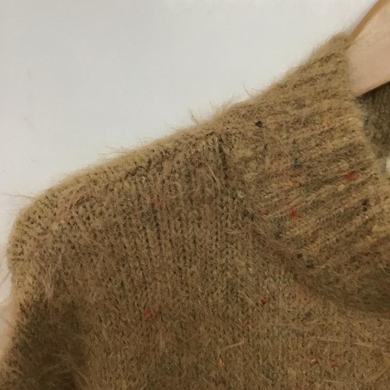 スタディオクリップ studio CLIP ニット、セーター 長袖 長袖ニットカットソー モヘアニット セーター L 総柄 ベージュ / ベージュ /  レディース USED 古着 中古 10145120