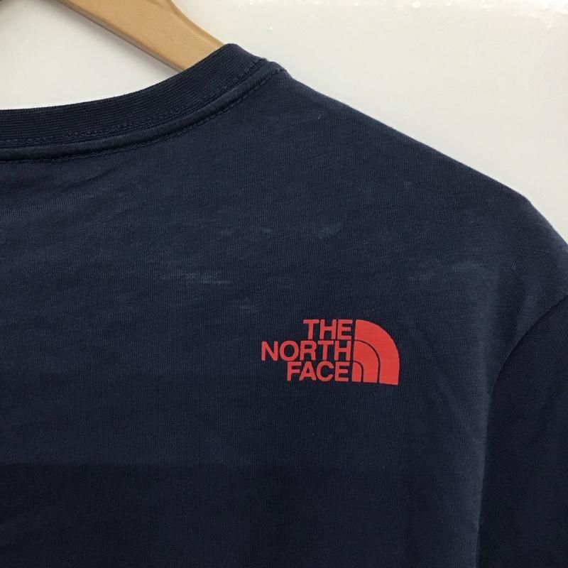 ザノースフェイス THE NORTH FACE Tシャツ 半袖 半袖カットソー プリントTシャツ クルーネックカットソー S ロゴ、文字 紺 / ネイビー /  メンズ USED 古着 中古 10141499