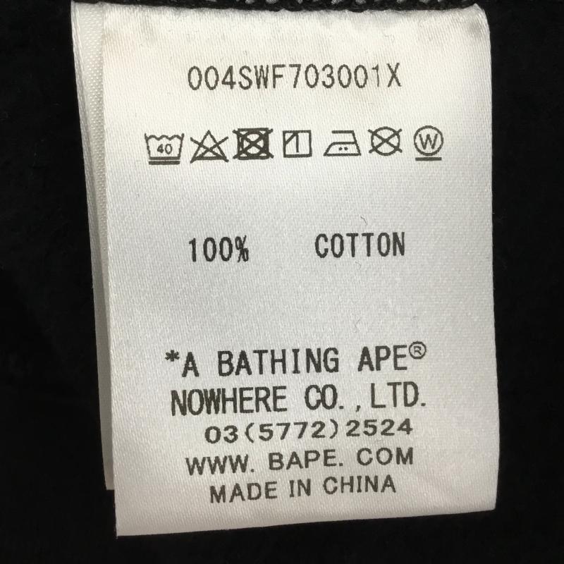 アベイシングエイプ A BATHING APE トレーナー 長袖 100cm ロゴ、文字 X プリント 黒 / ブラック /  ボーイズ USED 古着 中古 10134375
