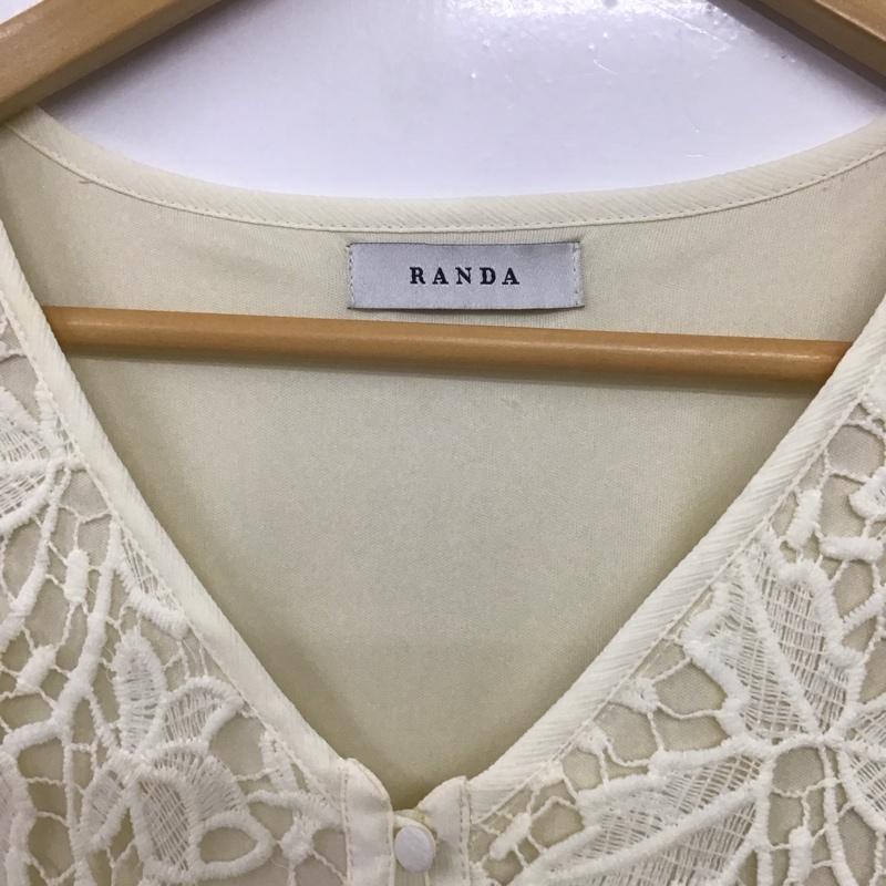 ランダ RANDA ワンピース ロングスカート BD01928L4 フロントレース切替ワンピース 1 レース柄 アイボリー / アイボリー /  レディース USED 古着 中古 10143108