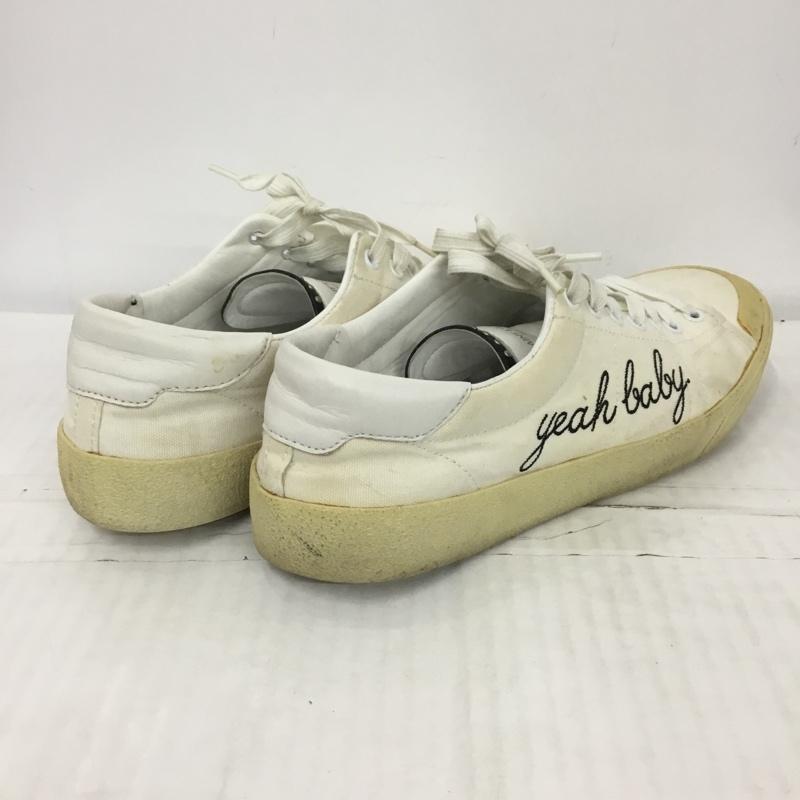 サンローラン SAINTLAURENT スニーカー スニーカー Yeah Baby 刺繍 箱有 ロゴ、文字 白 / ホワイト /  メンズ USED 古着 中古 10123815