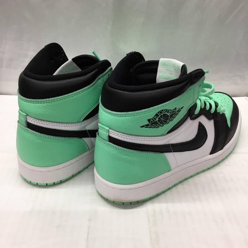ナイキ NIKE スニーカー スニーカー DZ5485-130 AIR JORDAN 1 RETRO HIGH OG 27.5cm 箱有 27.5cm ロゴ、文字 黒 / ブラック / X 白 / ホワイト / X 薄緑 / ライトグリーン /  メンズ USED 古着 中古 10121859