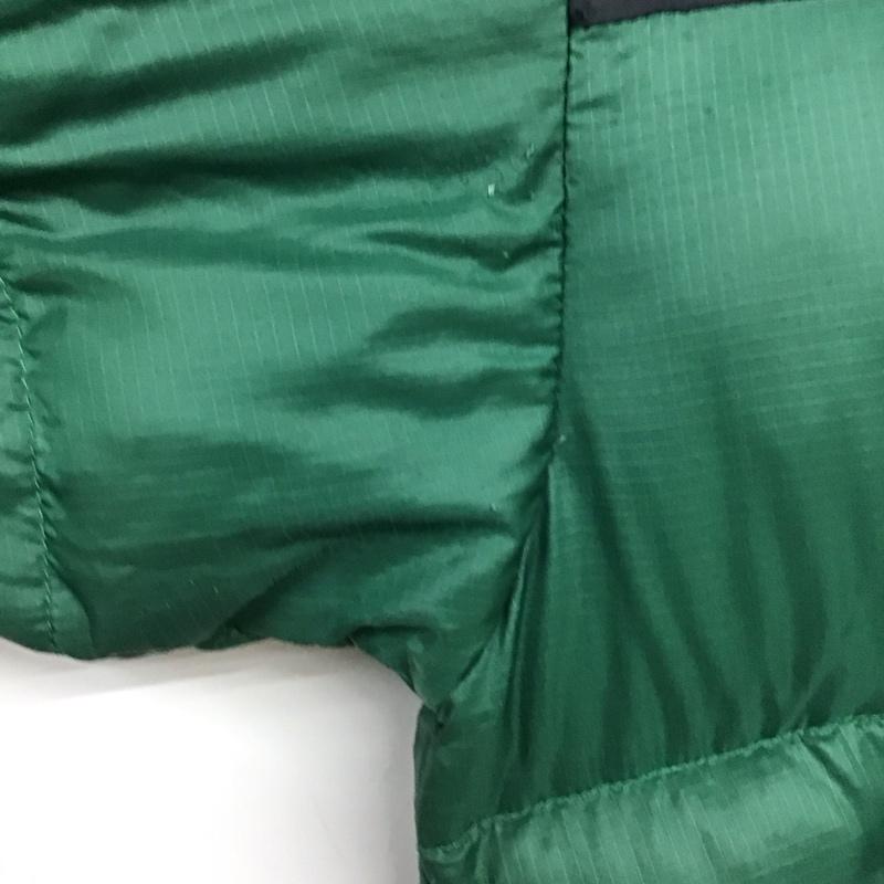 ザノースフェイス THE NORTH FACE ジャケット、上着 ジャンパー、ブルゾン nf003as ダウンジャケット アウター ジップアップジャケット M ロゴ、文字 黒 / ブラック / X 緑 / グリーン /  メンズ USED 古着 中古 10138153