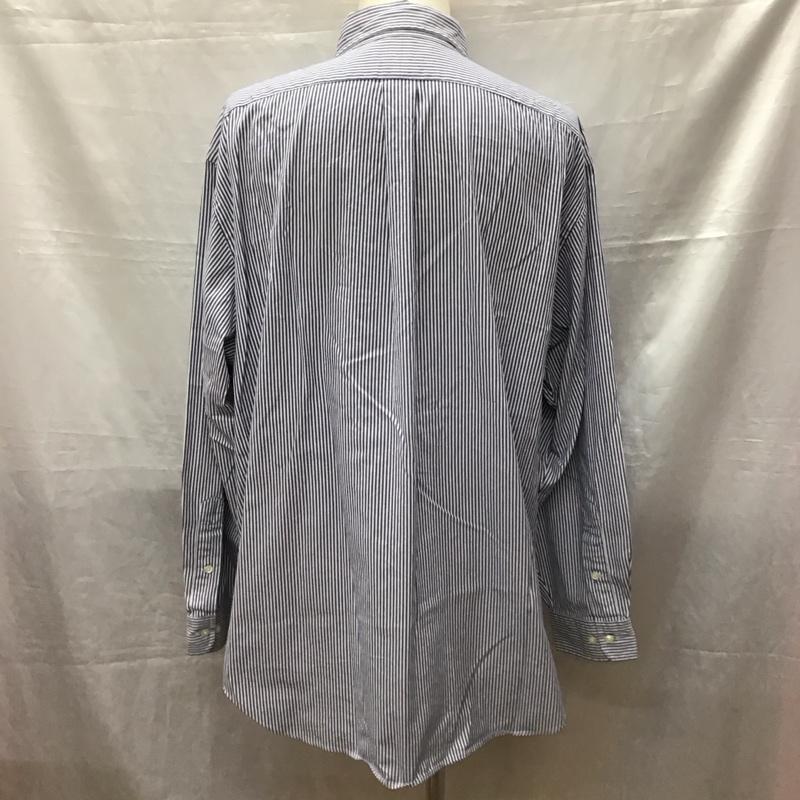 ラルフローレン RALPHLAUREN シャツ、ブラウス 長袖 長袖シャツ カラーシャツ ポケットシャツ 長袖カットソー ストライプシャツ ストライプ 白 / ホワイト / X 青 / ブルー /  メンズ USED 古着 中古 10118544