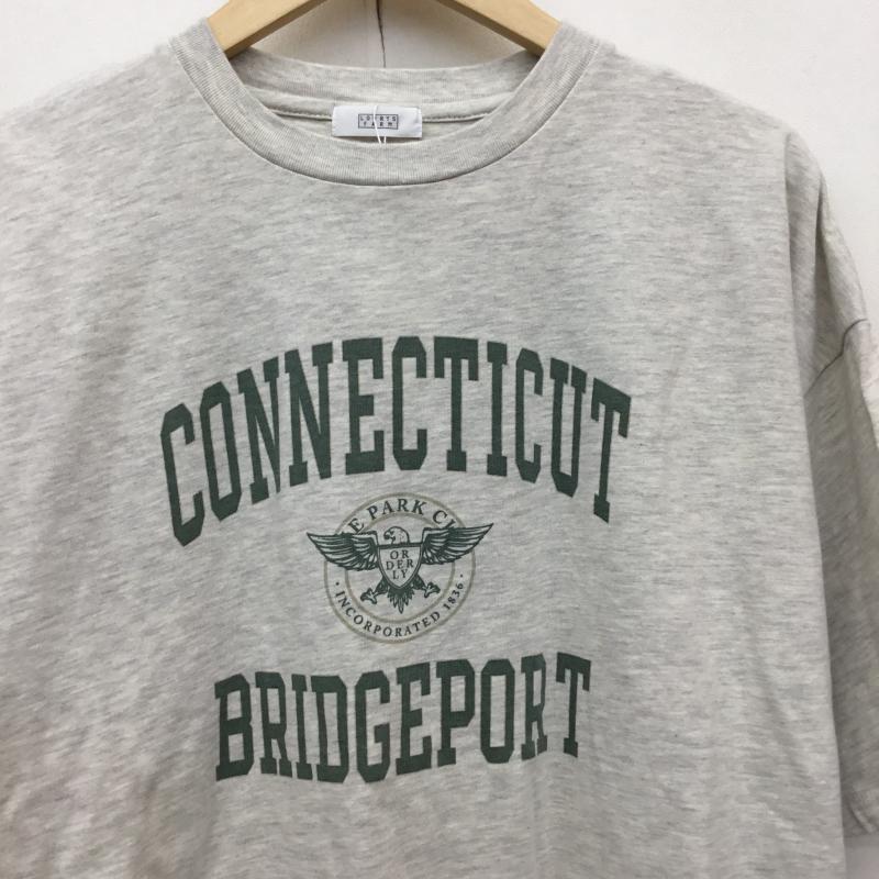 ローリーズファーム LOWRYS FARM Tシャツ 半袖 LF623082CF FREE ロゴ、文字 灰 / グレー /  レディース USED 古着 中古 10141338