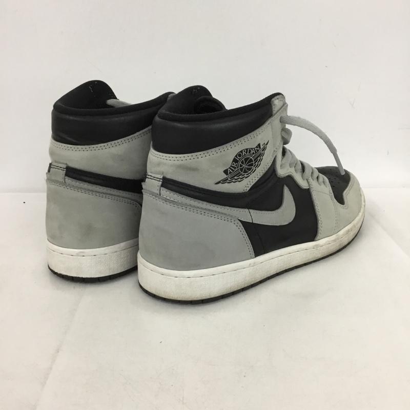 ナイキ NIKE スニーカー スニーカー 55588-035 AIR JORDAN 1 RETRO HIGH OG 27.5cm 27.5cm ロゴ、文字 黒 / ブラック / X 灰 / グレー /  メンズ USED 古着 中古 10149891