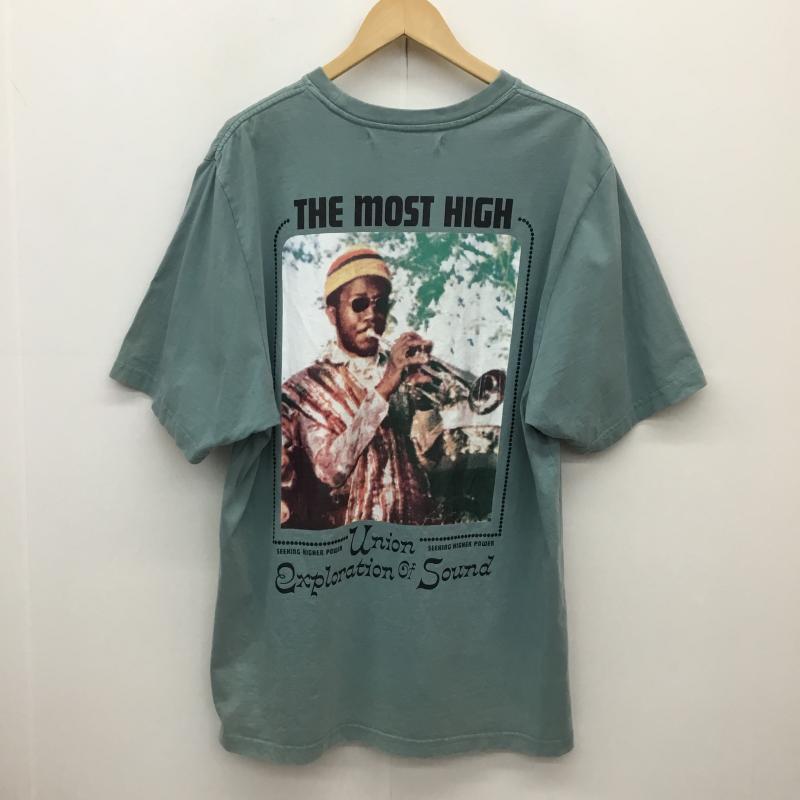 ユニオン UNION Tシャツ 半袖 UNION E.O.SS/S TEE 3 ロゴ、文字 X プリント 薄緑 / ライトグリーン /  メンズ USED 古着 中古 10127625