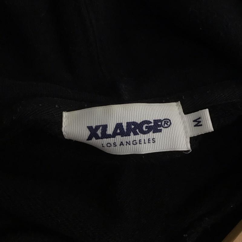 エクストララージ XLARGE パーカー 長袖 長袖パーカー プルオーバーパーカー スウェット M 無地 黒 / ブラック / X 橙 / オレンジ /  メンズ USED 古着 中古 10144785
