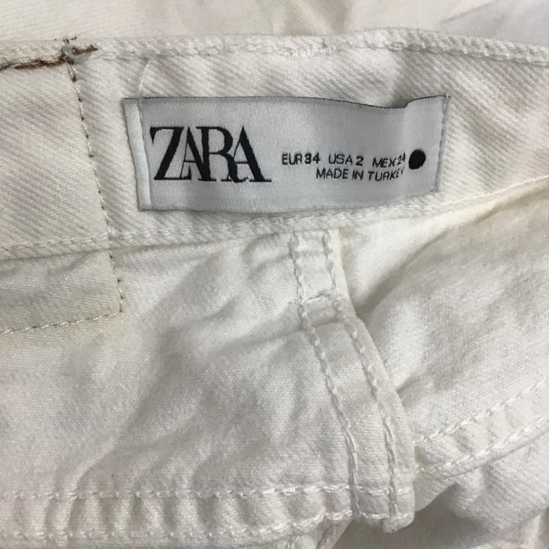 ザラ ZARA パンツ デニム、ジーンズ 9632 057 712 THE PETIT テーパードパンツ 無地 白 / ホワイト /  レディース USED 古着 中古 10112350