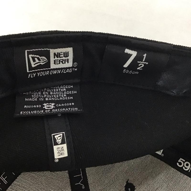 ニューエラ NEW ERA 帽子 キャップ NY ニューヨークヤンキース 59FIFTY 59.6cm ロゴ、文字 黒 / ブラック /  メンズ USED 古着 中古 10139355