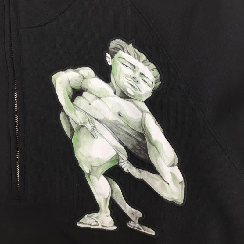 ジェイダブリュアンダーソン JWANDERSON トレーナー 長袖 POL HALF ZIP TRACK TOP　ポル ハーフジップ トラックトップ ブラック　35414045189 XL キャラクター X ロゴ、文字 黒 / ブラック /  メンズ USED 古着 中古 10124449