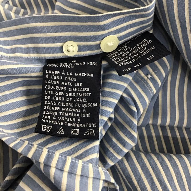 ノーティカ NAUTICA シャツ、ブラウス 半袖 半袖シャツ ストライプシャツ ボタンダウンシャツ L ストライプ 水色 / ライトブルー /  メンズ USED 古着 中古 10133129