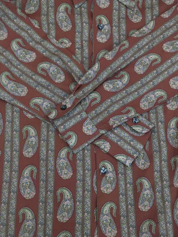 ニードルス Needles シャツ、ブラウス 長袖 Needles Classic shirt OT209 M 総柄 茶 / ブラウン /  メンズ USED 古着 中古 10127168