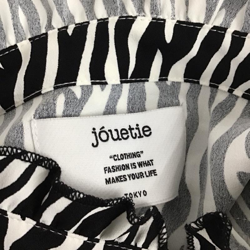 ジュエティ jouetie ワンピース ロングスカート 082150300601-01 スタンドカラー 長袖 M ゼブラ柄 黒 / ブラック / X 白 / ホワイト /  レディース USED 古着 中古 10110971