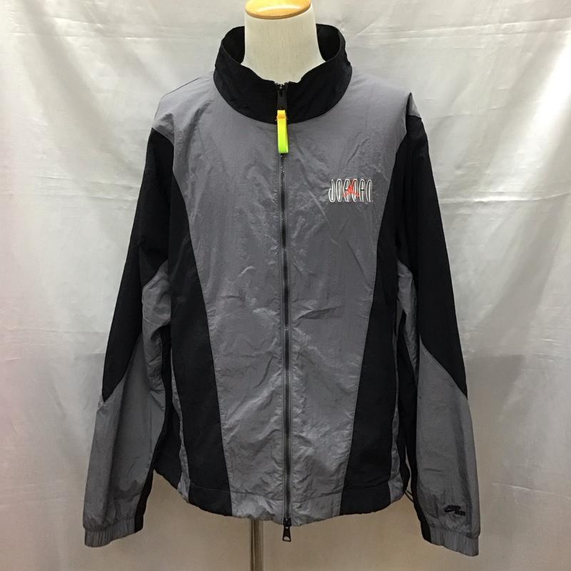 エアジョーダン AIR JORDAN ジャケット、上着 ジャンパー、ブルゾン dq8034-014 FLIGHT MVP STATEMENT JACKET 4L 無地 黒 / ブラック / X 灰 / グレー /  メンズ USED 古着 中古 10122055