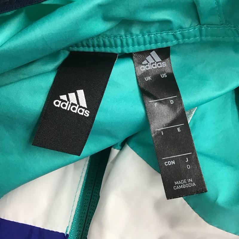 アディダス adidas ジャケット、上着 ジャケット、ブレザー DH3996 フード付き フーディー フルジップ スポーツウェア climastorm ロゴ、文字 白 / ホワイト / X 青 / ブルー / X 水色 / ライトブルー /  メンズ USED 古着 中古 10126014