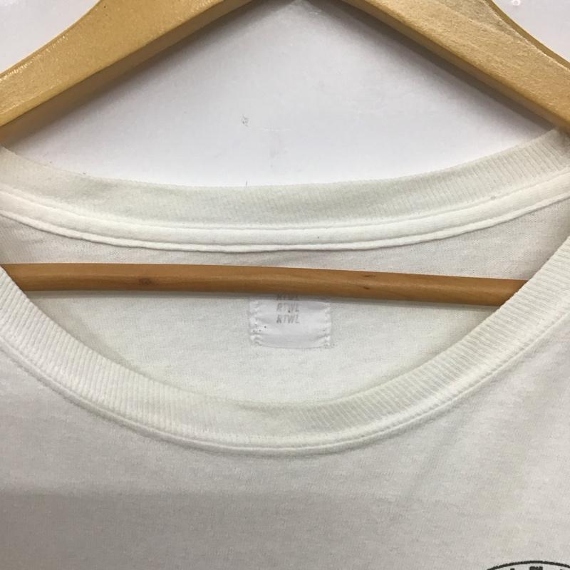 ロットワイラー ROTTWEILER カットソー 長袖 長袖カットソー プリントカットソー クルーネック XL ロゴ、文字 白 / ホワイト /  メンズ USED 古着 中古 10145883