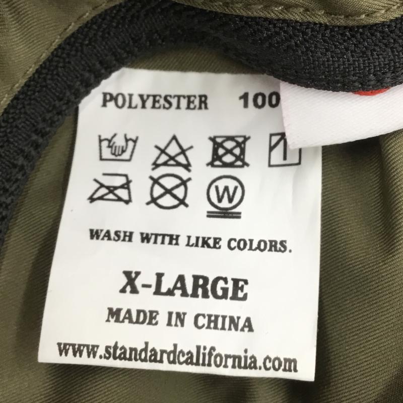 スタンダード カリフォルニア STANDARD CALIFORNIA ジャケット、上着 ダウンジャケット XL ロゴ、文字 X 刺繍 茶 / ブラウン / X 黒 / ブラック /  メンズ USED 古着 中古 10116037