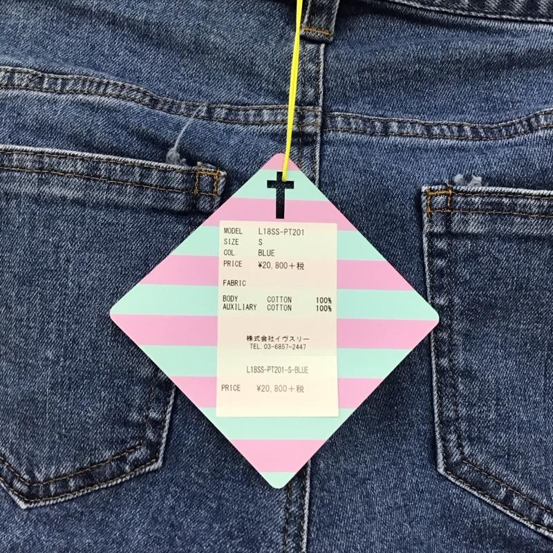 リルリリー lilLilly パンツ デニム、ジーンズ L18SS-PT201 デニムパンツ ダメージパンツ ストレッチパンツ S 無地 インディゴ / インディゴ /  レディース USED 古着 中古 10117414