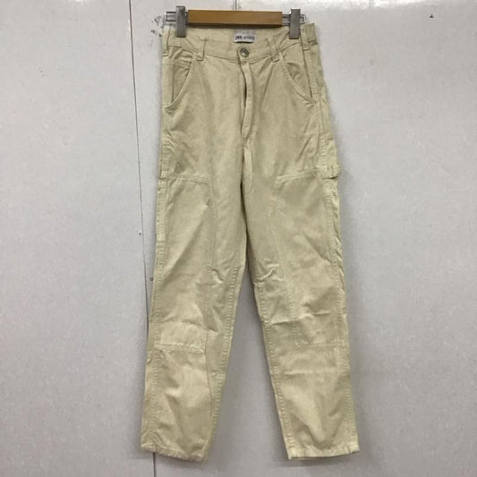ザラ ZARA パンツ ワークパンツ、ペインターパンツ 5520 225 712 フルレングス 無地 アイボリー / アイボリー /  レディース USED 古着 中古 10129194