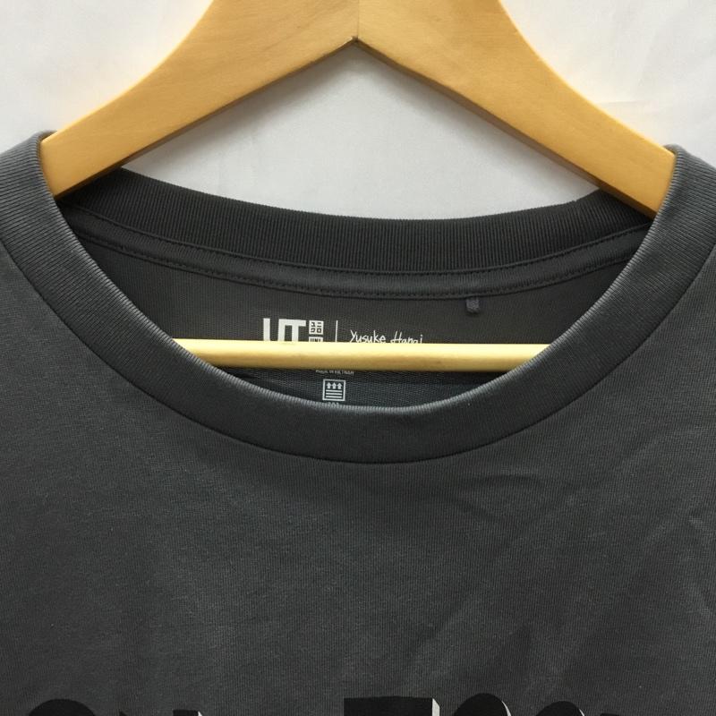 ユニクロ UNIQLO Tシャツ 半袖 XL プリント チャコールグレー / チャコールグレー /  メンズ USED 古着 中古 10110604