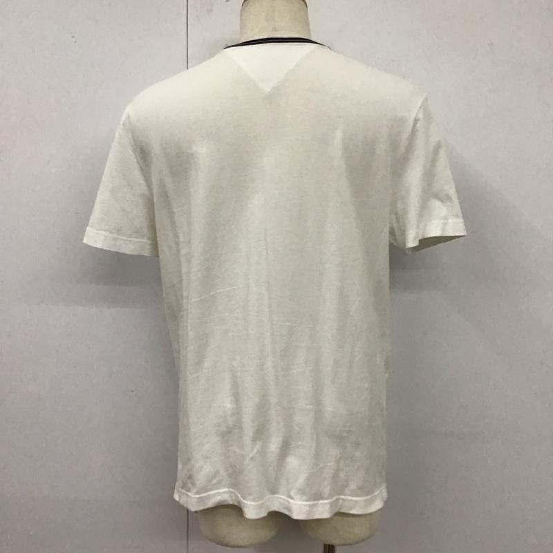 トミーヒルフィガー TOMMY HILFIGER Tシャツ 半袖 半袖カットソー プリントTシャツ クルーネックカットソー L ロゴ、文字 白 / ホワイト /  メンズ USED 古着 中古 10123775