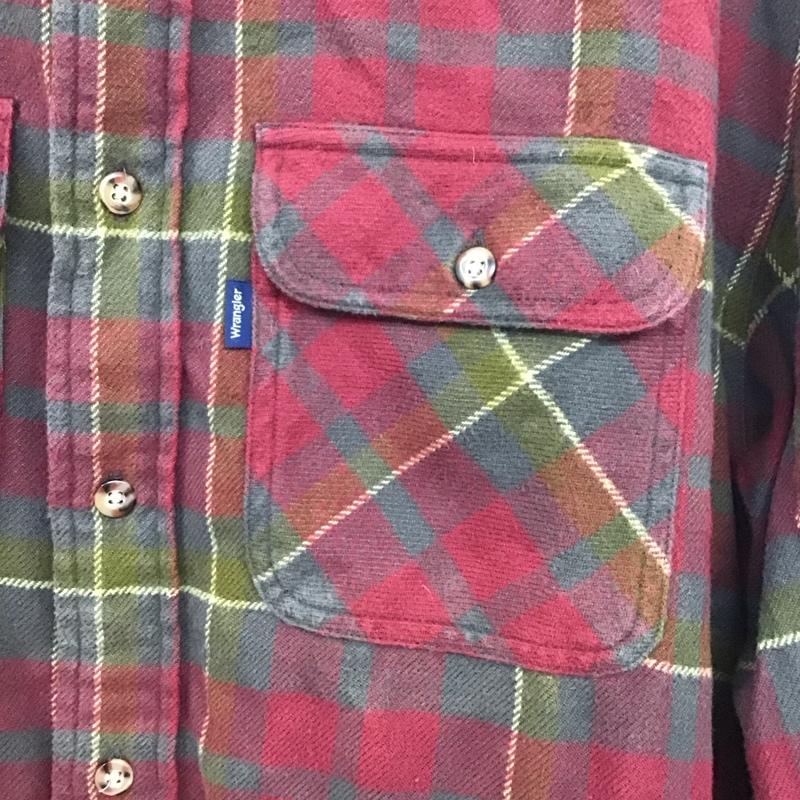ラングラー Wrangler シャツ、ブラウス 長袖 長袖シャツ チェックシャツ カラーシャツ M チェック マルチカラー / マルチカラー /  メンズ USED 古着 中古 10133229