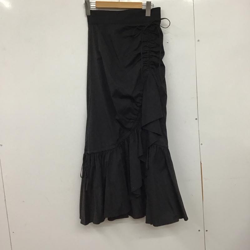 スライ SLY スカート ロングスカート 030eaz31-8120 ロングスカート フレアスカート 1 無地 黒 / ブラック /  レディース USED 古着 中古 10149570
