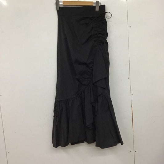 スライ SLY スカート ロングスカート 030eaz31-8120 ロングスカート フレアスカート 1 無地 黒 / ブラック /  レディース USED 古着 中古 10149570